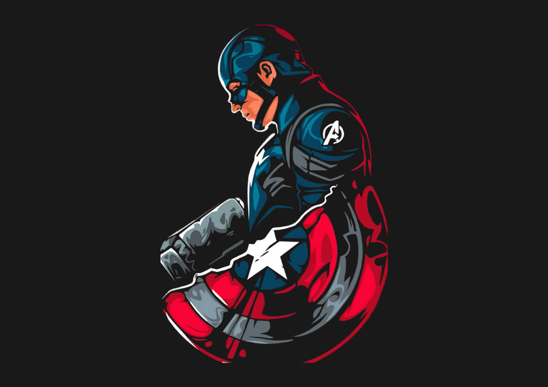 Marvel- Captain America Unisex Classic Crew T-Shirt