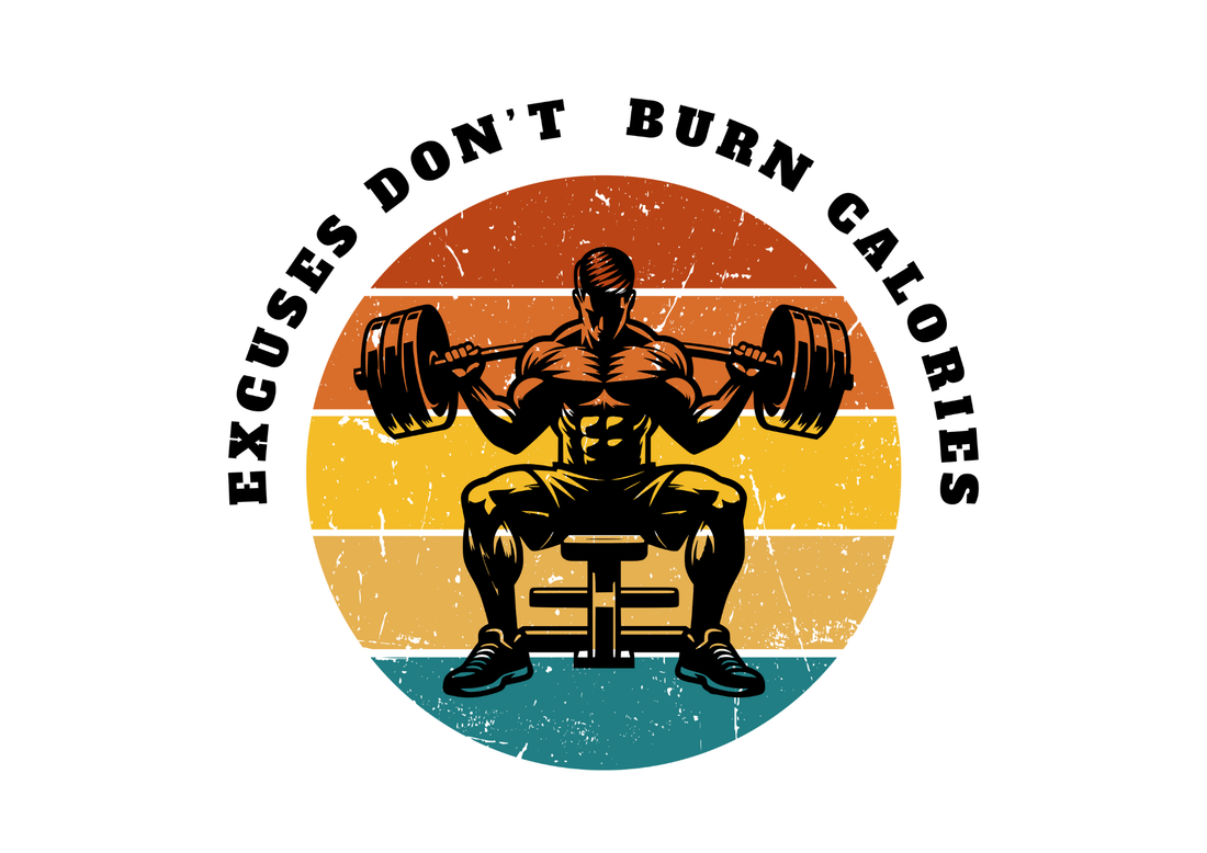 Gym- Excuses Don't Burn Calories White Unisex Classic Crew T-Shirt