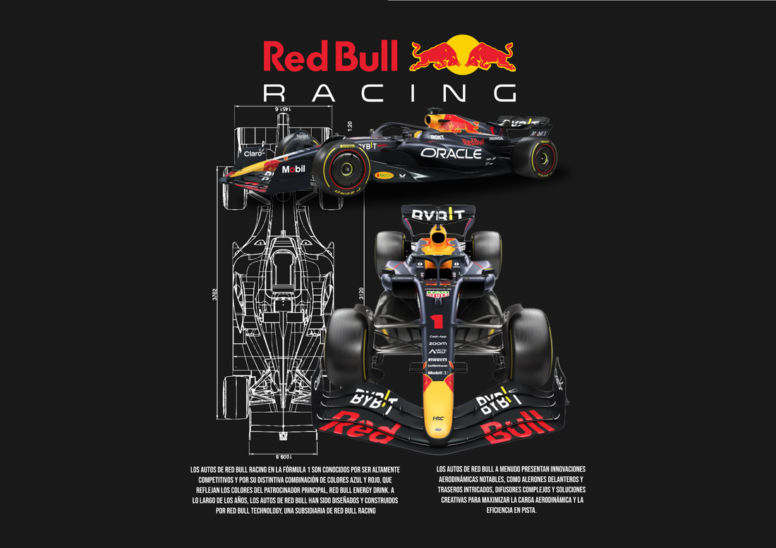 F1- Red Bull Black Unisex Classic Crew T-Shirt