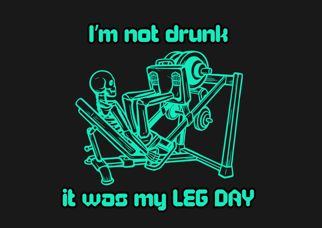 Gym- Not drunk it was leg day Black Unisex Classic Crew T-Shirt