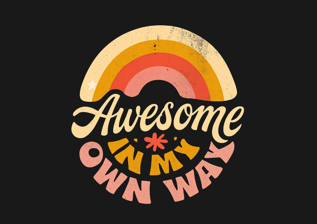 Motivation- Awesome in my way Black Unisex Classic Crew T-Shirt