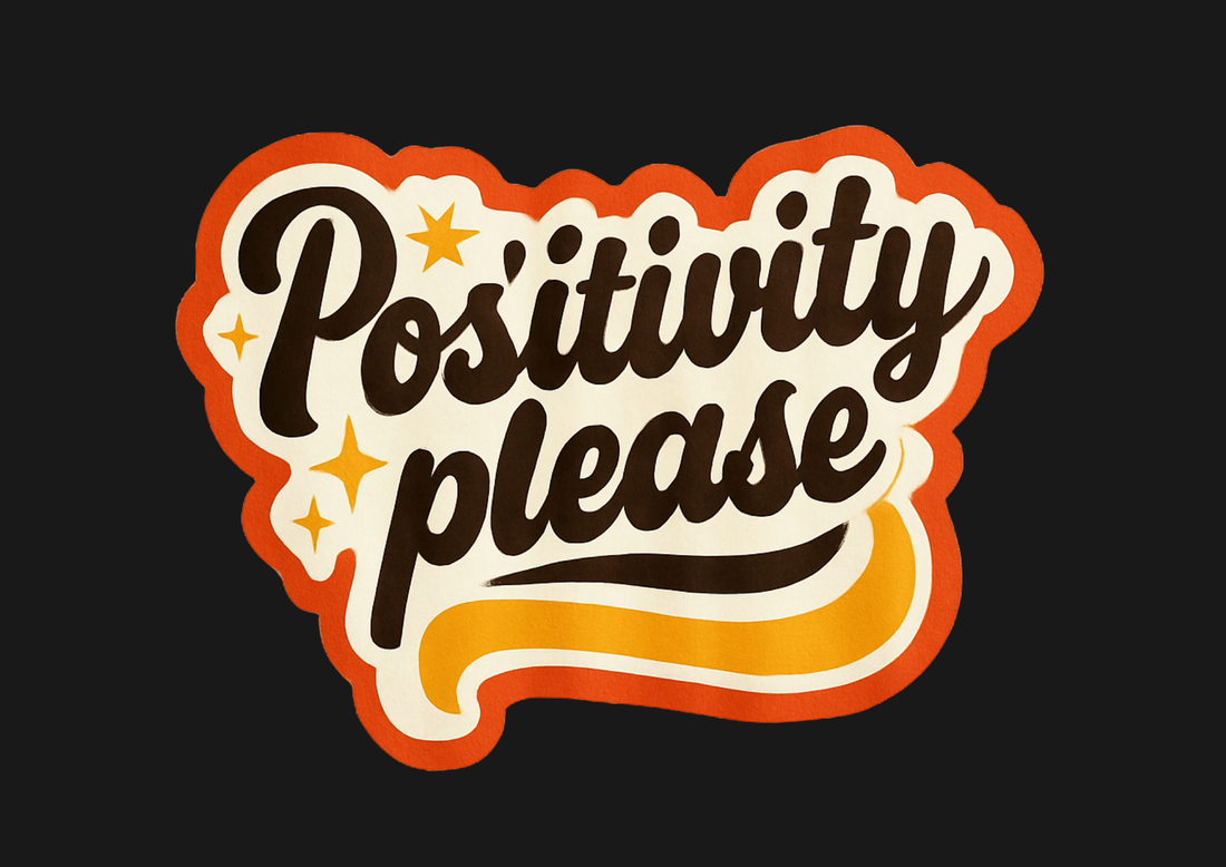 Motivation- Positivity please Black and White Unisex Classic Crew T-Shirt