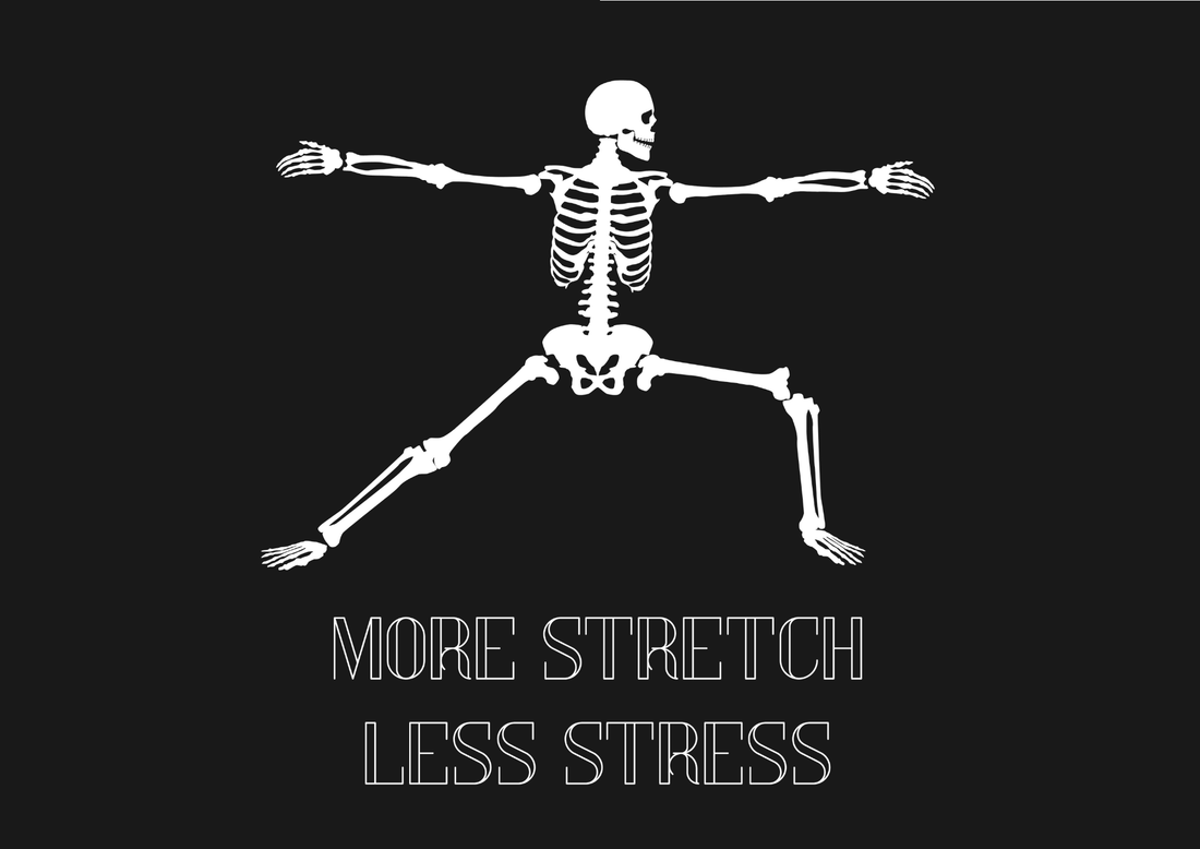 Yoga- More stretch less stress Black Unisex Classic Crew T-Shirt