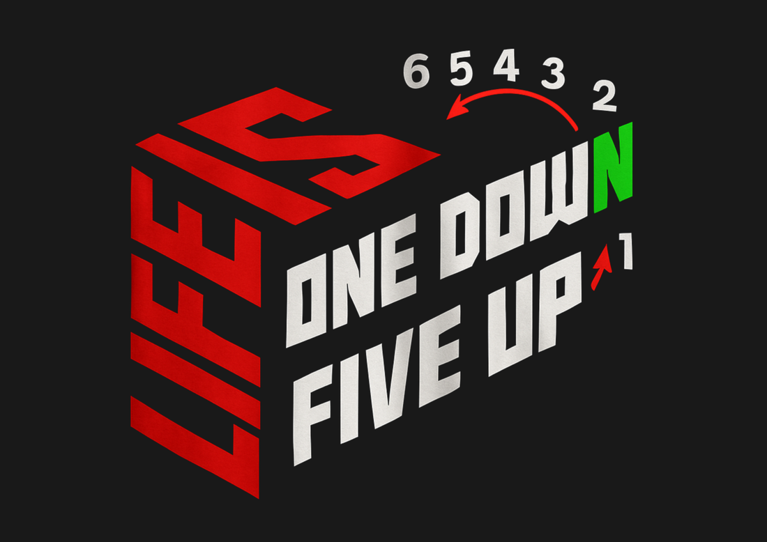 Bikers- Life is one down five up Unisex Classic Crew T-Shirt