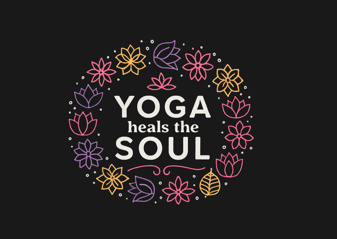 Yoga- Yoga heals soul Black Unisex Classic Crew T-Shirt