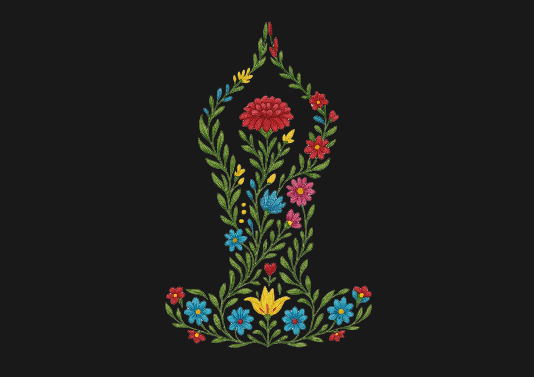 Yoga - Yoga flora Black Unisex Classic Crew T-Shirt