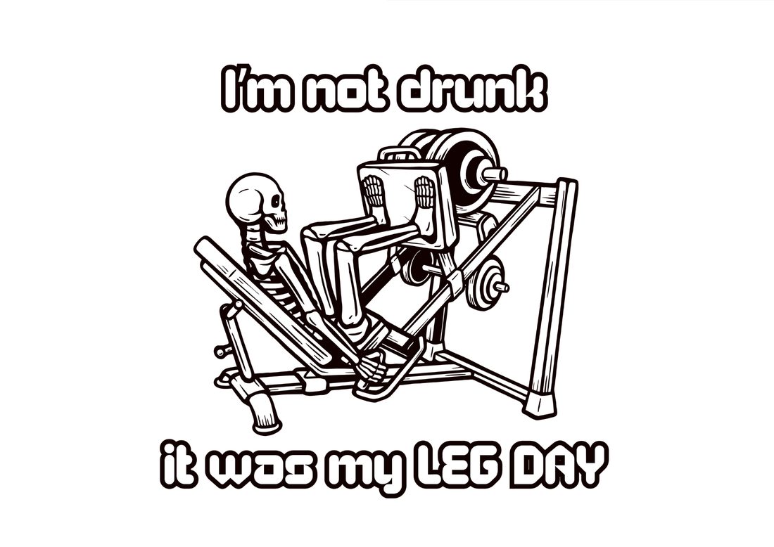 Gym- Not drunk it was leg day White Unisex Classic Crew T-Shirt
