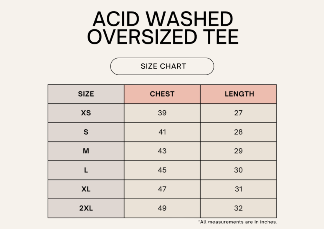 Solid- Unisex Acid Washed Oversized Tee